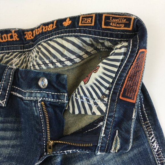Rock Revival Lucille Skinny Stretch Jeans Womens 28 - Picture 7 of 12
